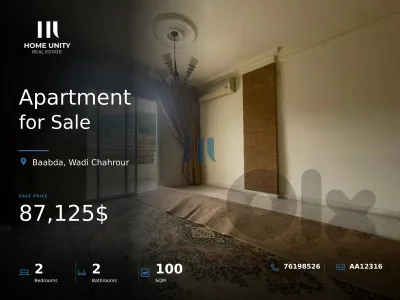 apartment for sale in Wadi Chahrour, Baabda