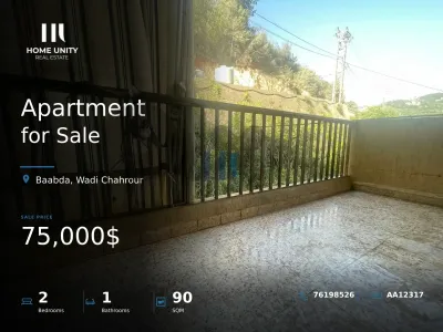 apartment for sale in Wadi Chahrour, Baabda