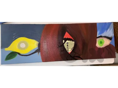 Acrylic surrealistic canvas painting