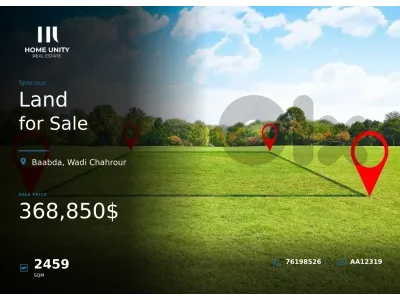 residential land for sale in Wadi Chahrour, Baabda