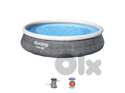 Bestway Round Inflatable Swimming Pool with Filter Pump - حمام سباحة