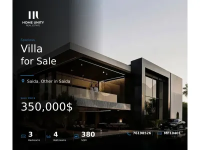 villa for sale in saida , easy instalments