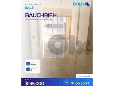 105 m2 apartment for sale in Bauchrieh - JA77.A.540