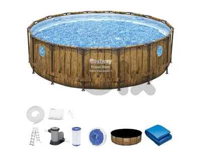 Bestway Circular Rack Garden Pool 488 x 122 cm - بيست واي حمام سباحة