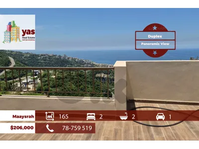 Maaysrah 165m2 | Rooftop Duplex | Sea View | New Building | MCH