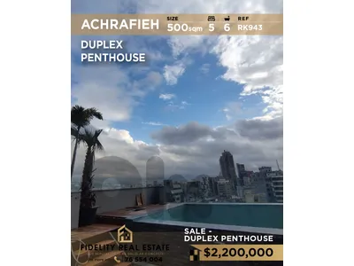 Penthouse Duplex for sale in Achrafieh RK943