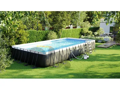 Intex pool 9.75 x 4.88 x 1.32m swimming pool بركة full package bestway