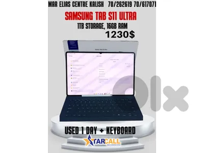 Samsung tab s11 ultra used one day with keyboard
