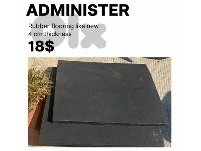 Rubber flooring like new 4 cm thickness