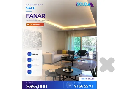 A furnished 189 m2 apartment for sale in Fanar-PM87.A.228
