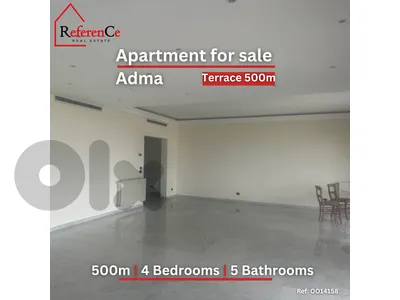 Apartment with terrace in Adma for sale  شقة مع تراس في ادما