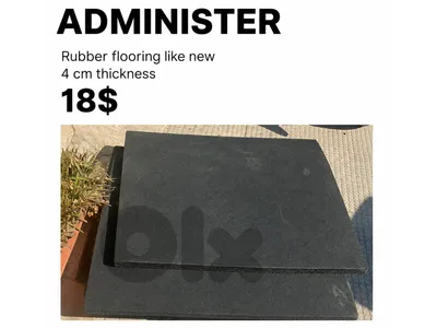 Rubber flooring like new 4 cm thickness
