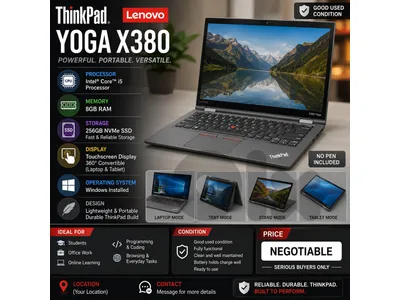 Lenovo ThinkPad Yoga X380 | Core i5 | 8GB RAM | 256GB NVMe SSD
