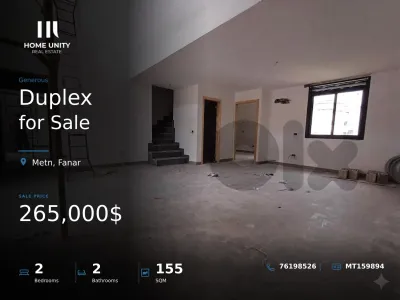 duplex for sale in Fanar, Metn