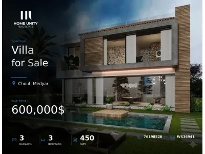 villa for sale in medyar , open sea view  , easy installments