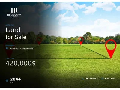 2044 sqm land for sale in Chbaniyeh