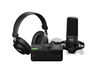 Audient EVO Start Recording Bundle with USB Audio Interface, Headphone