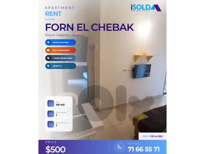 Girls Only! Furnished/Equiped 1 bedroom flat 4 rent in Furn el chebbak