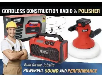 FERM Bluetooth radio_ 20-volt battery. + cordless polisher/4$ delivery
