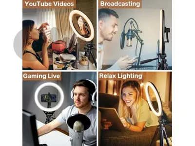 UBeesize 10” LED Ring Light with Stand and Phone Holder, and remote control