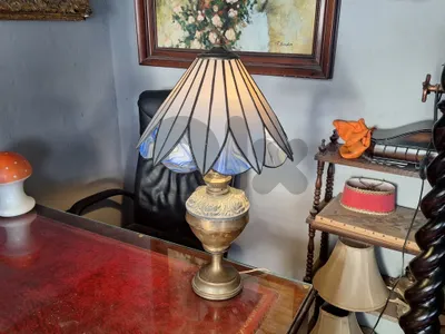 antique tiffany lamp brass base