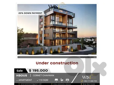 🏠 110 SQM Under-Construction Apartment for SALE in Hbous!
