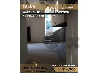 Warehouse for rent in Zalka AAM66 مستودع للإيجار في زلقا