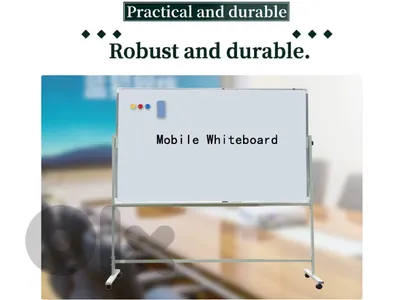 MAGNETIC WHITE BOARD 120*90CM WHITH WHEELS DOUBLE FACE