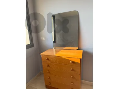 wooden chest + mirror