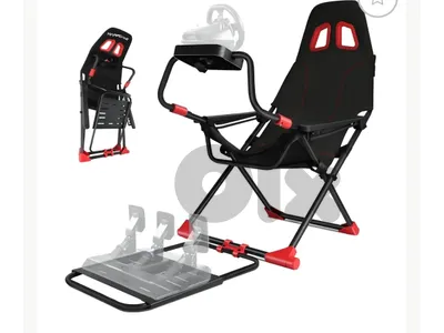 play seat + logitech steering wheel + pedals + driving force shifter