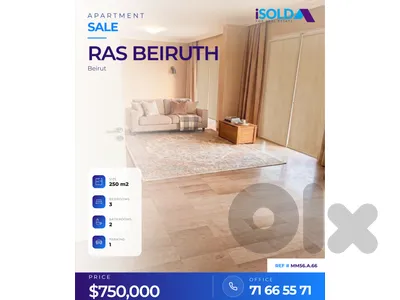 250 m2 apartment for sale in Ras beiruth- Sakiet El Janzeer-MM56.A.66