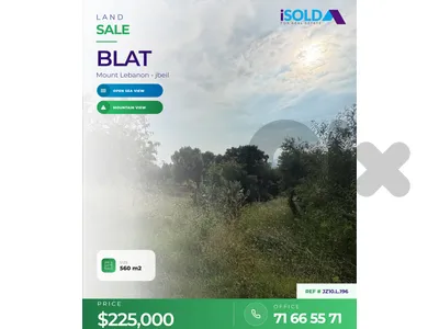 560 m2 land having-open mountain/sea view 4sale in Blat-JZ10.L.196