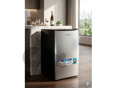 refrigerator 5 feet 82x45cm inverter CROWN silver