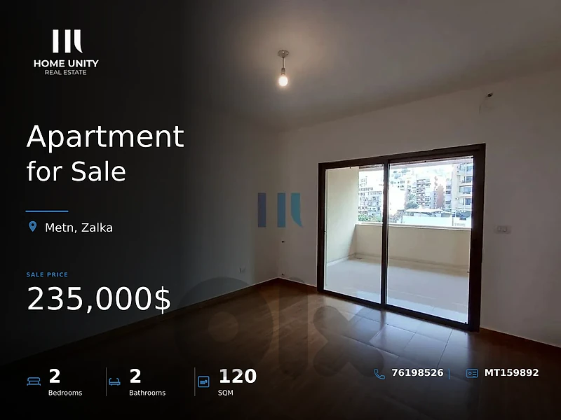 apartment for sale in Zalka, Metn