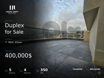 duplex for sale in Elissar, Metn