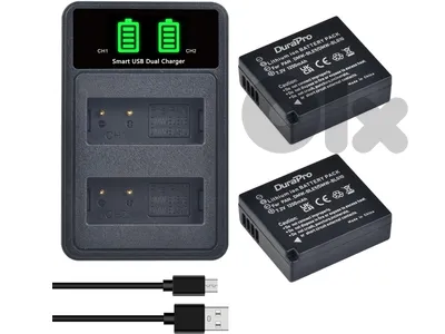 2x Panasonic Batteries - DMW-BLE9/DMW-BLG10 + Charger