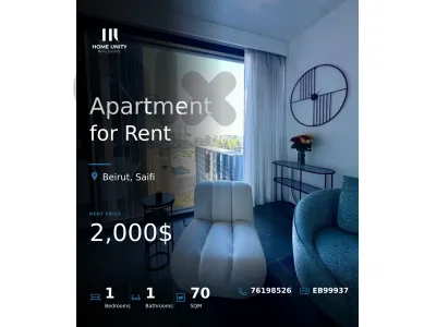fully furnished apartment for rent in Saifi, Beirut