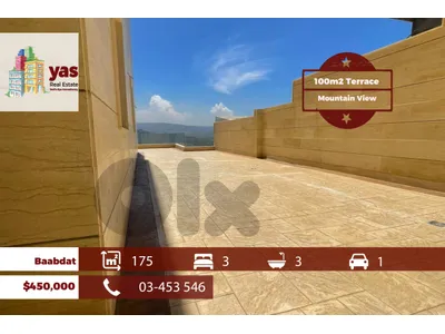 Baabdat 175m2 | 320m2 Terrace/Garden |  View | Prime Location | TCH