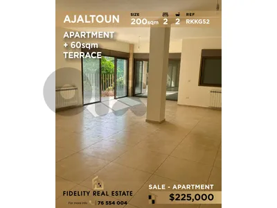 Apartment for sale in Ajaltoun RKKG52 شقة للبيع في عجلتون