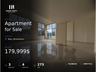 hot deal , apartment for sale in bchamoun
