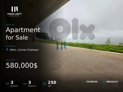 apartment for sale in Cornet Chahwan, Metn
