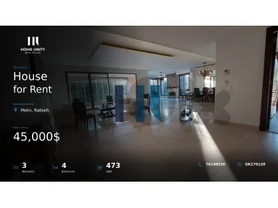 super delux apartment for rent in matn - rabieh