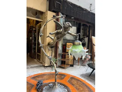 frensh status lamp bronze لمبادير شكل ملاك برونز فرنسي ولا اروع انارة روعة سعر لقطة