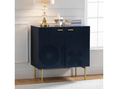 Storage Unit with 2 Doors and 2 Adjustable Shelves, Modern Sideboard