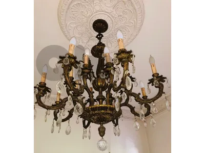 Chandelier Bronze And Chrystal ثرية برونز و كريستال