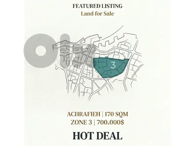 Achrafieh | Land For Sale | Hot Deal | 170 Sqm | Zone 3 | 700k Only! Achrafieh | Land For Sale | Hot Deal | 170 Sqm | Zone 3 | 700k Only!