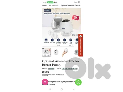 electric wearable breast pump