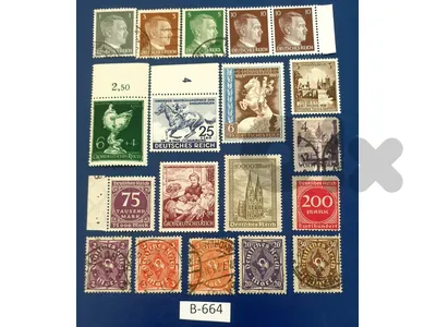Germany Reich Nazi Hitler 19 stamps Lot# B-664