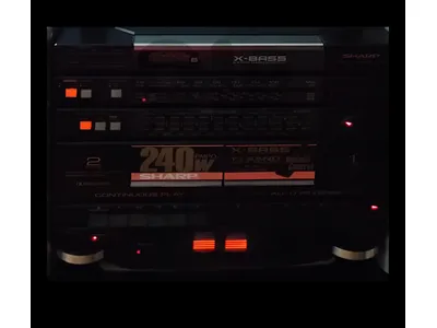 Vintage XBass BoomBox with original remote control from sharp Since 1980 ستريو كلاسيكي قديم شغال بالكامل