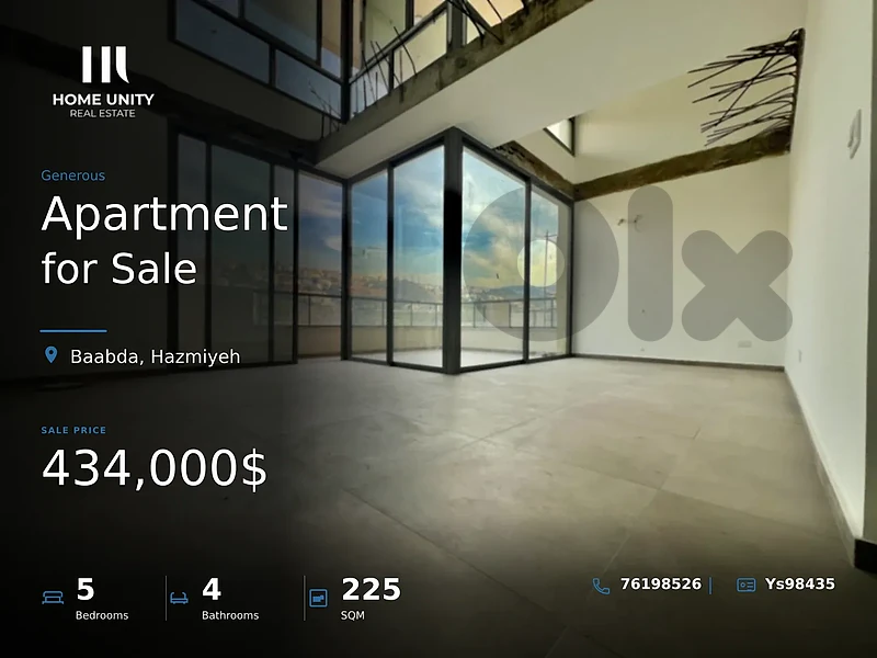 apartment for sale in hazmieh , 225 sqm